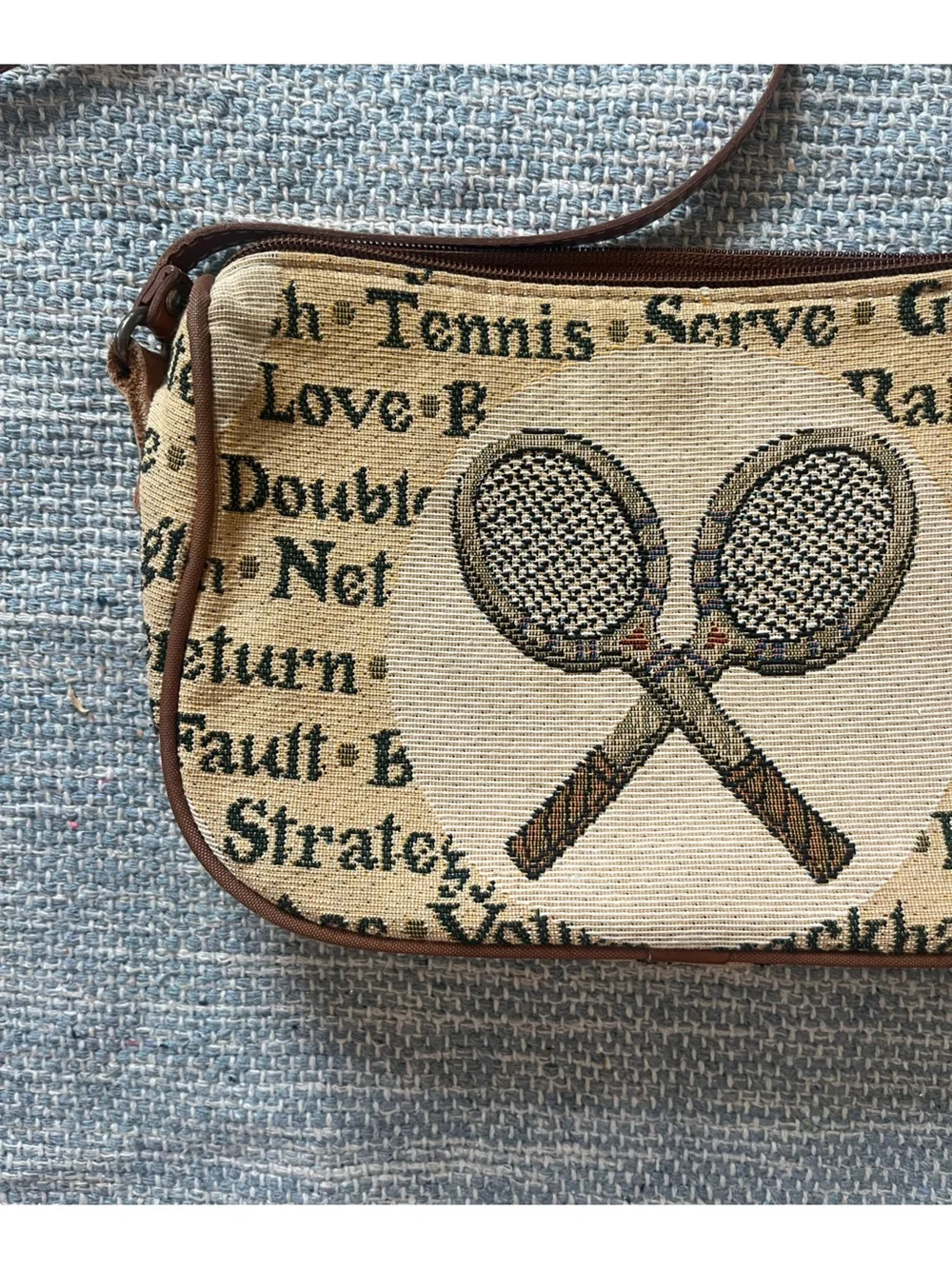 VTG Accessories Unlimited Tennis Crossbody Bag Tapestry Maine
